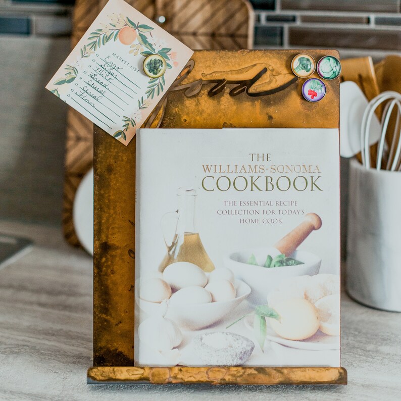 Metal Kitchen Cookbook Tablet Holder Stand Farmhouse Etsy