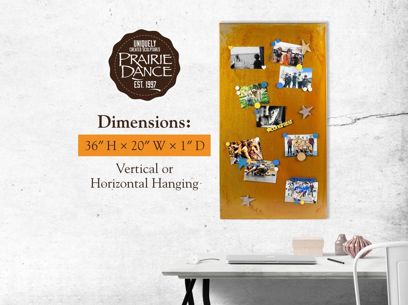 Extra Large Rustic Magnet Board, Farmhouse Memo Board, Rustic Magnetic Board, Primitive Metal Decor, Modern Magnetic Memo Board Metal Memo 画像 6