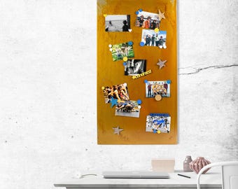 Extra Large Rustic Magnet Board, Farmhouse Memo Board, Rustic Magnetic Board, Primitive Metal Decor, Modern Magnetic Memo Board Metal Memo