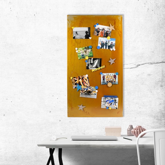 Extra Large Rustic Magnet Board, Farmhouse Memo Board, Rustic Magnetic Board, Primitive Metal Decor, Modern Magnetic Memo Board Metal Memo