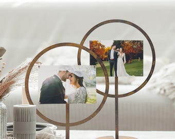 Unique Photo Frame Valentine's Day Gift, Picture Frame Centerpieces, Metal Magnetic Picture Frame, Round Picture Frames, Cute Photo Gifts