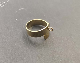Cheetah style Hammered ring knighthood oval 13x18x1.5mm brass brass finish brass