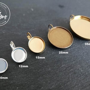 Pair of earrings with round bowl sleepers size and finish of your choice image 2