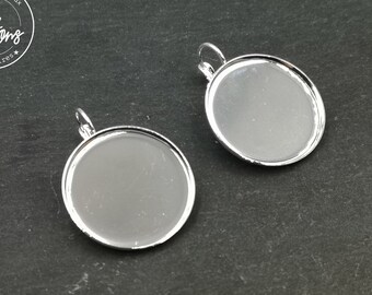 Earrings with sleepers - 925 silver finish brass