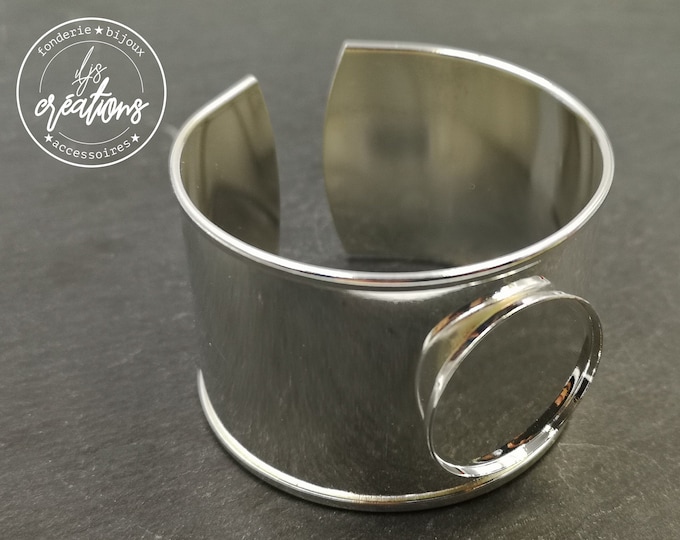 Support for 37mm wide cuff bracelet with ø25x2mm cup - choice of finish