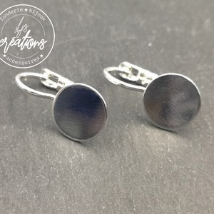 Boucles d'oreilles avec plateau et dormeuses taille et finitions au choix image 5