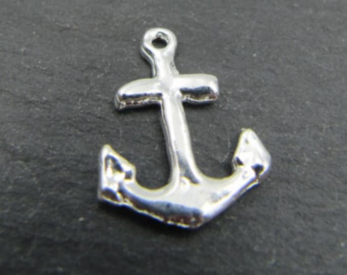 Made in France - Marine anchor - Tin silver finish 925 - 14x18mm