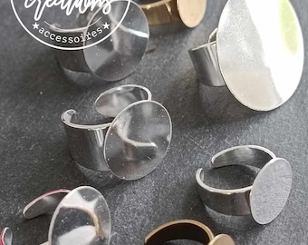 Adjustable ring with tray - choice of finish and size