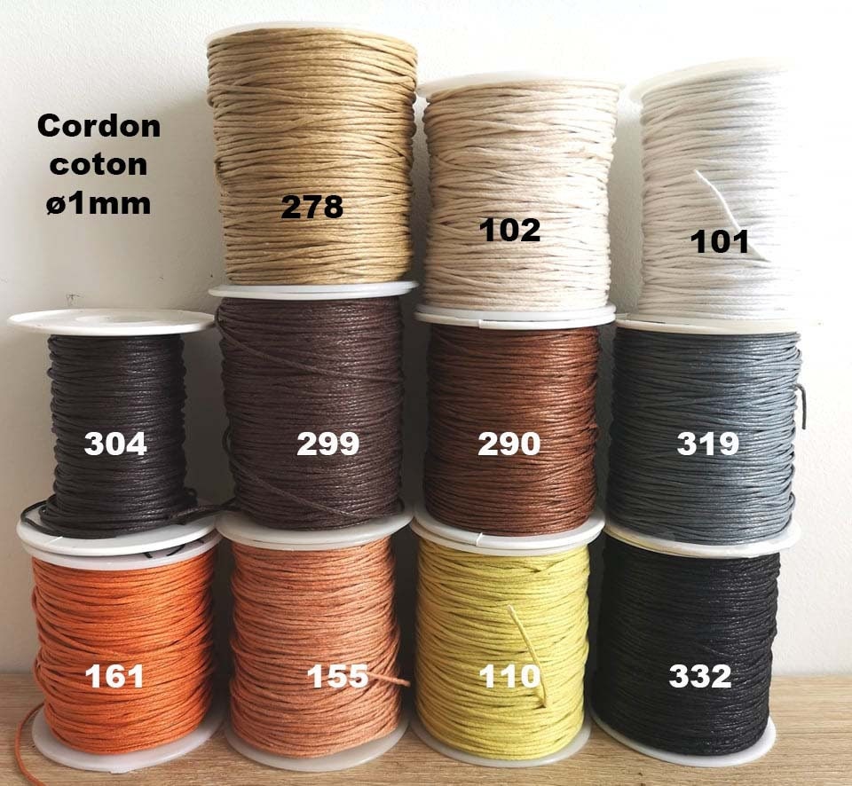 CLEARANCE SALE Waxed Cord : Saddle Brown 1mm Waxed Cord String / Bracelet  Cord / Macrame Cord / Chinese Knotting Cord 30 Feet 123 