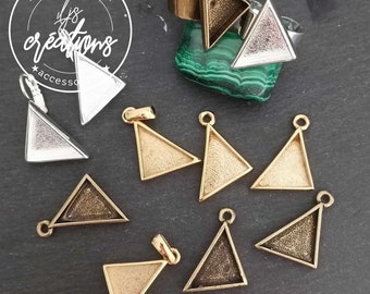 Bases pour bijoux - Collection "Triangle"  16x16X19X4mm - Modèle et finition au choix