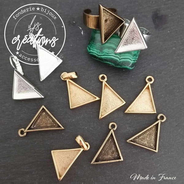 Bases pour bijoux - Collection "Triangle"  16x16X19X4mm - Modèle et finition au choix