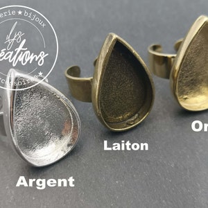 Bases pour bijoux collection goutte 18x27x3mm modèle et finition au choix Made in France image 4