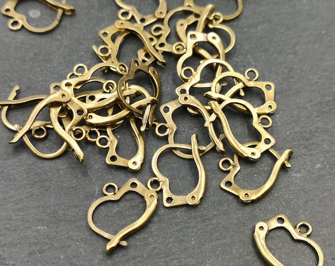 End of stock - Lot of 2 earrings - brass finish brass