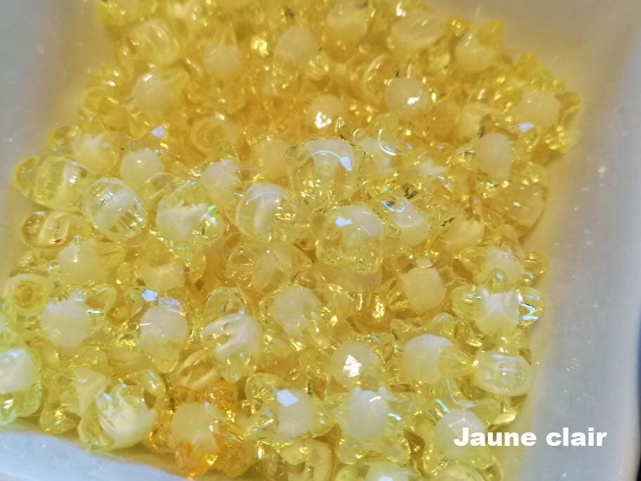x10 transparent star beads ø11mm color of your choice