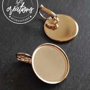 Pair of earrings with round bowl sleepers size and finish of your choice image 8