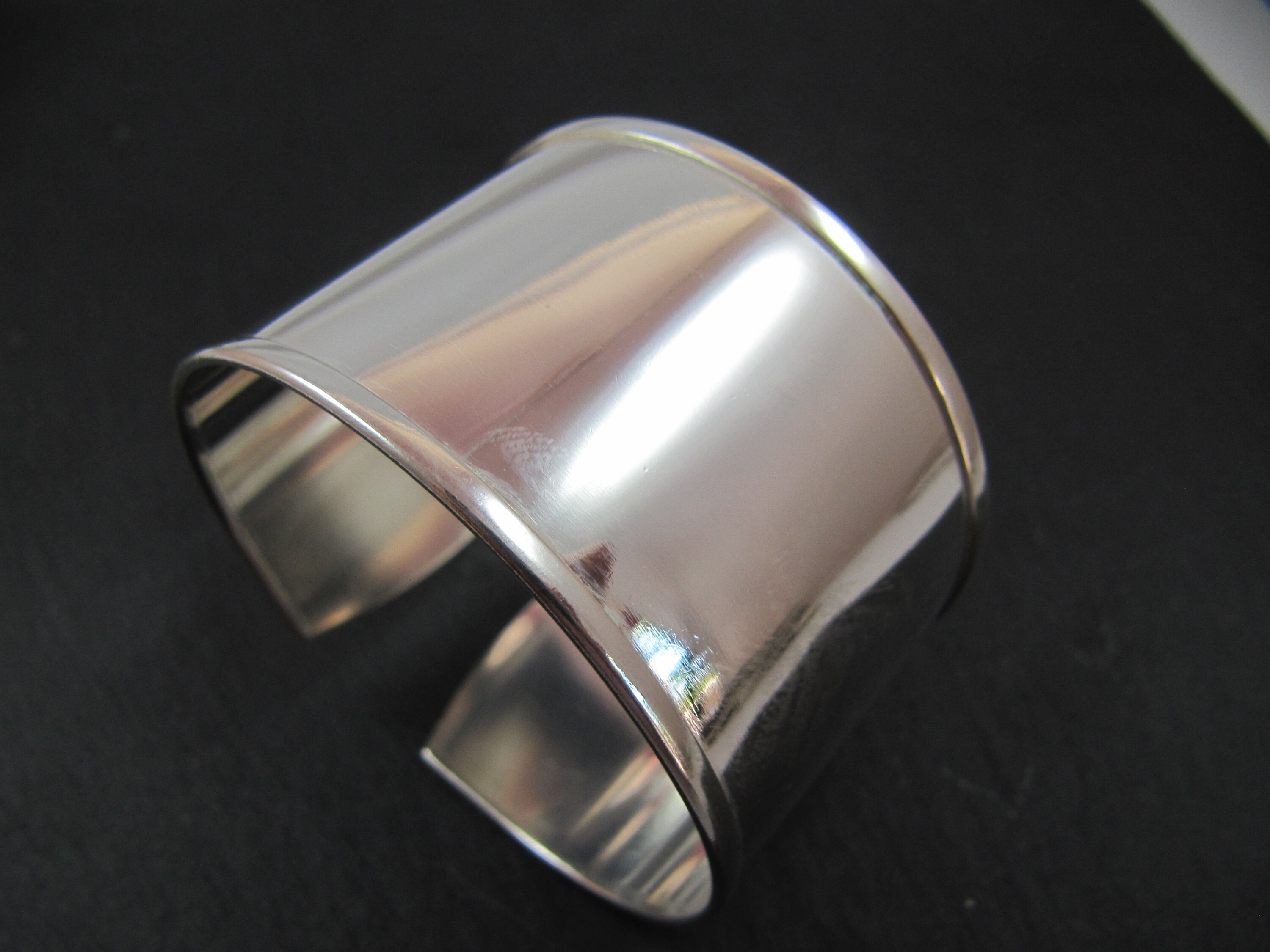 37mm cuff bracelet holder brass finish silver 925