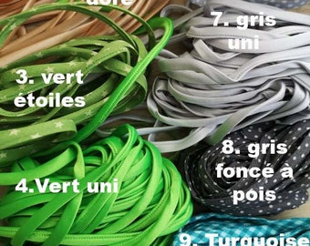 Fine magazzino - 1m di spaghetti cord froufrou 7mm - colore e modello a scelta