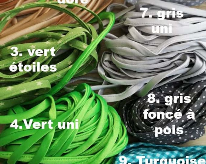 End of stock - 1m of spaghetti cord froufrou 7mm - color and model of your choice