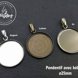 Pendentif rond Taille et finition au choix. Sur commande / nouveau stock image 5