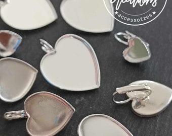 Jewelery findings - "Heart" earrings with sleepers - choice of size and finish - New stock / on order