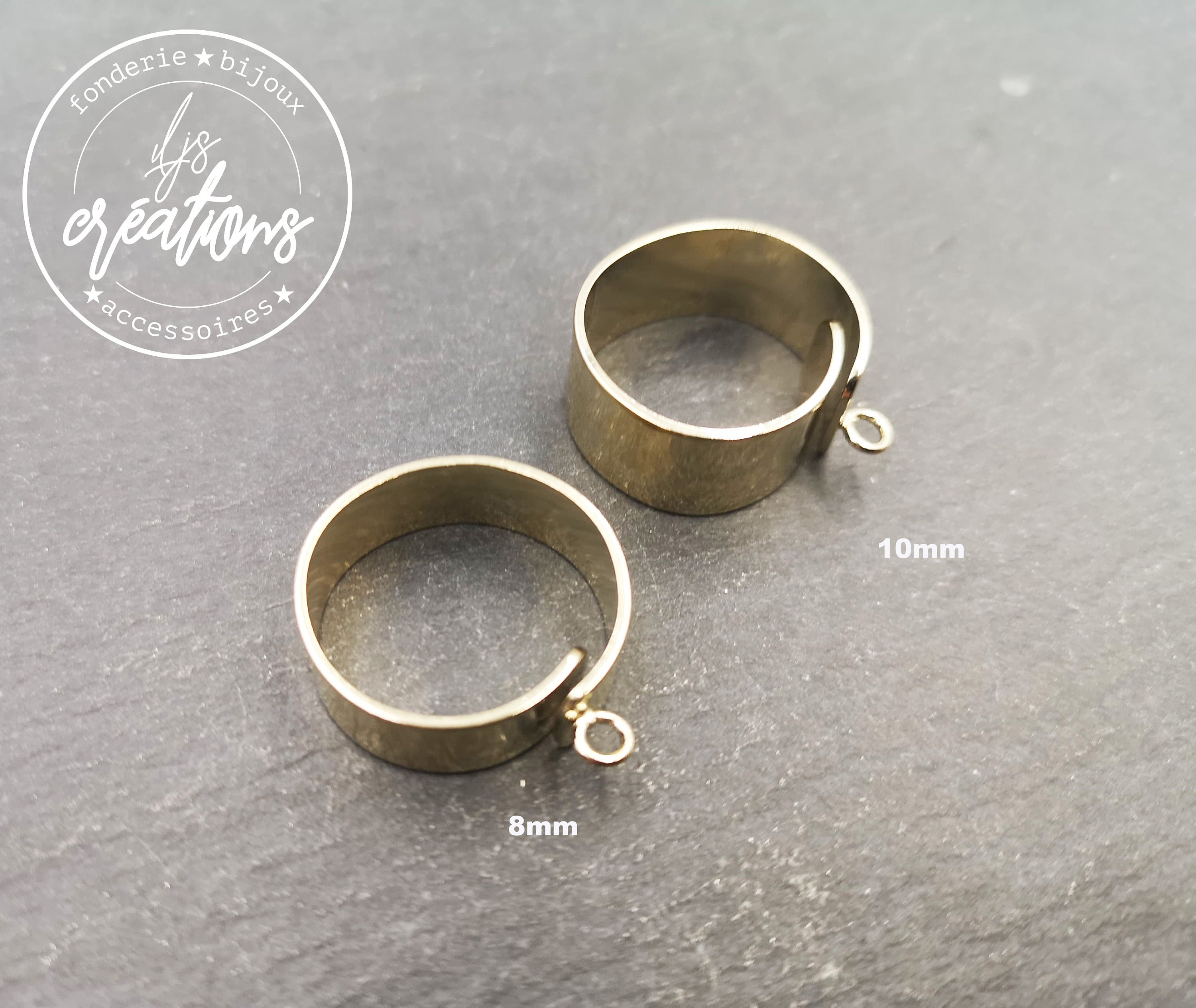 New 10mm Wide Ring Holder With Brass Ring Gold Finish Etsy UK