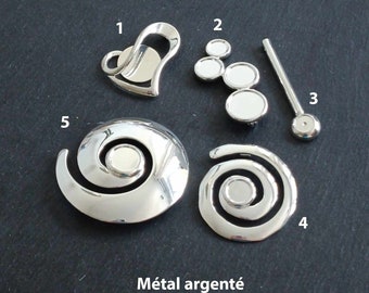 Jewelery findings - Pendant support of your choice - Silver plated