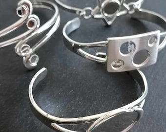 Componenti di gioielleria - Supporto per bracciale a scelta - Placcato argento