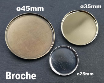 Brooch support - size and finish of your choice