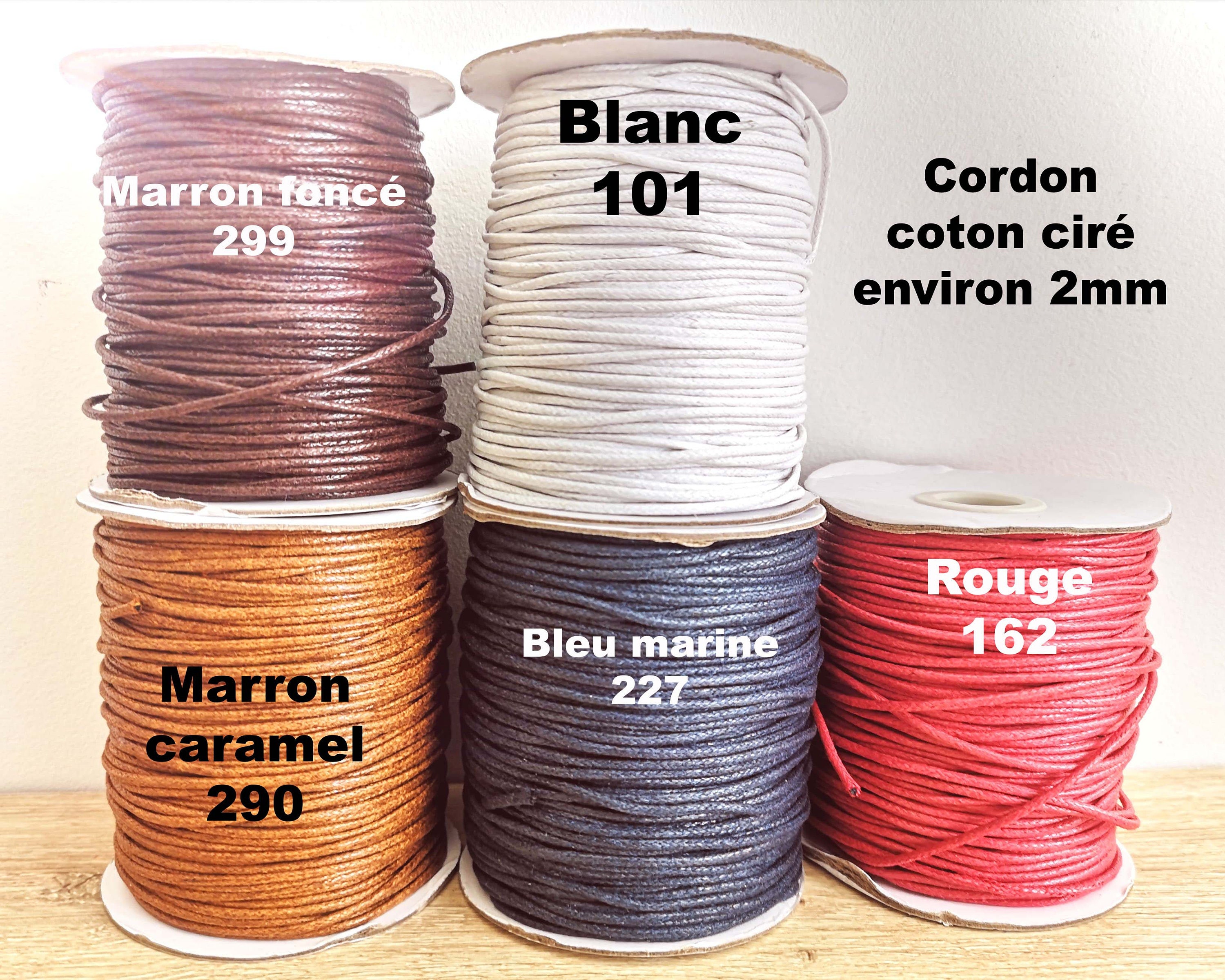 Fil Cordon pour Bracelet, Fil Macramé Collier Coton Cire +Coupe-Fil Cordons  Cordelette Fils Ficelle Couleur pour Faire des Bracelets