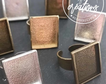 Bague rectangle  -  Modèle et finition au choix