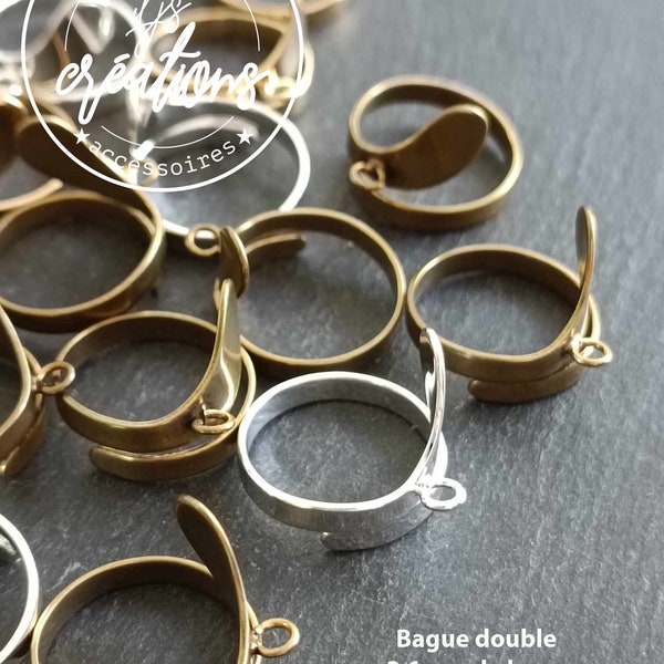 Support bague double avec anneau - différents modèles, taille, finitions