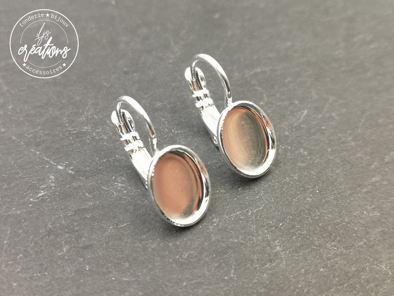 Apprêts pour bijoux Boucles d'oreilles avec dormeuses ovale Taille et finition au choix Sur commande / nouveau stock image 6