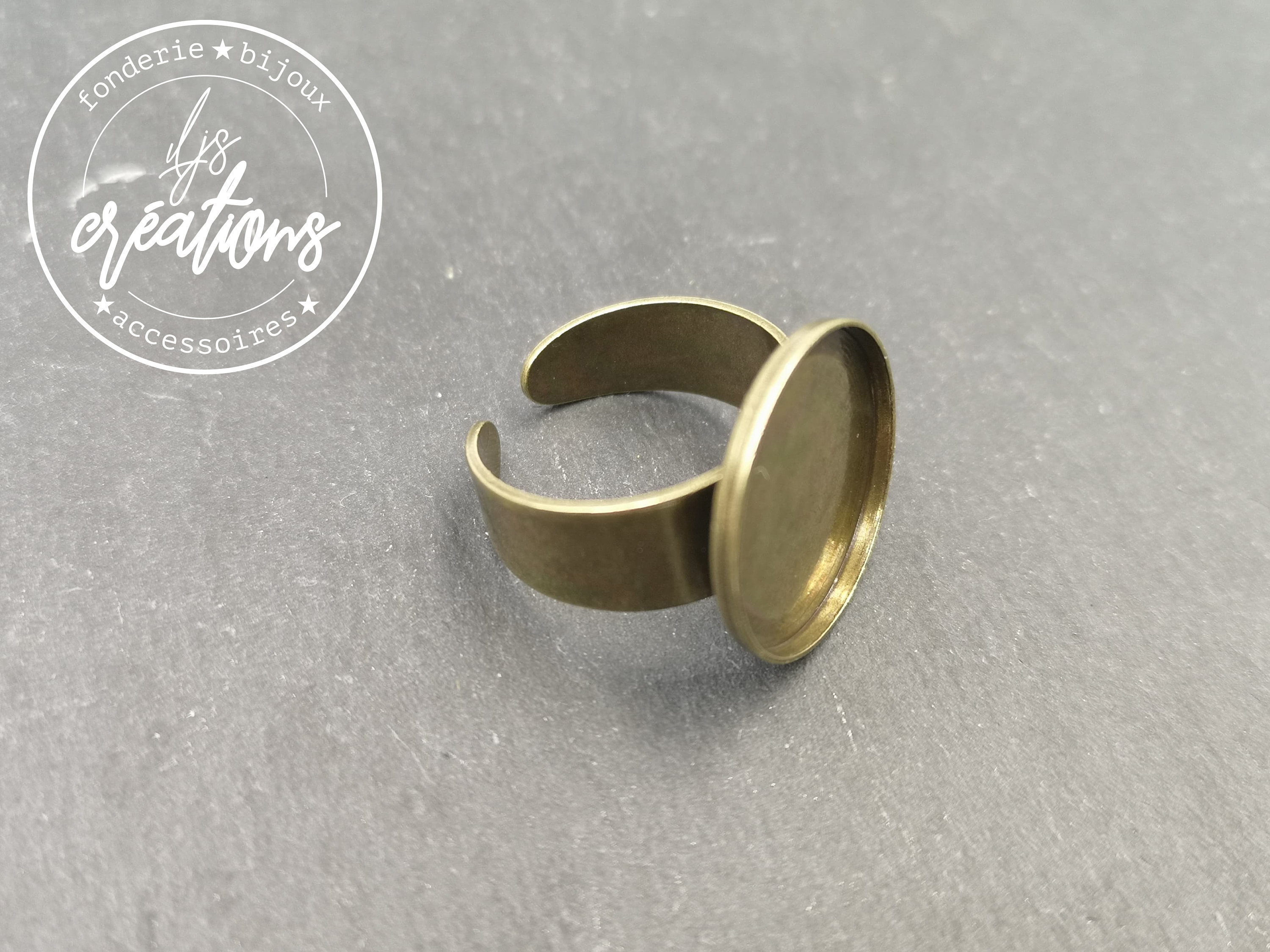 Round ring support Brass finish brass Made in France