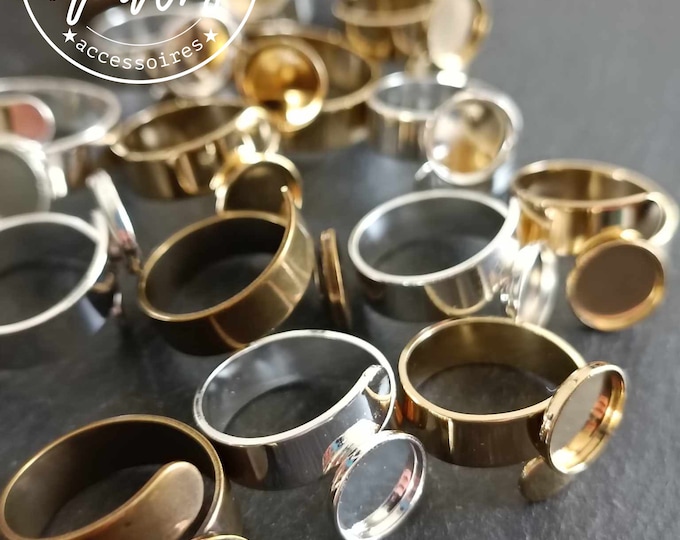 Double ring support 6mm wide with ø10x2mm brass cup with different finishes to choose from