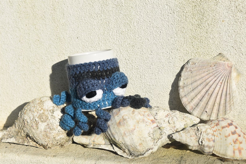 Cute Octopus Knit Tea Mug Cozy Handmade Nautical Cup Sleeve Etsy