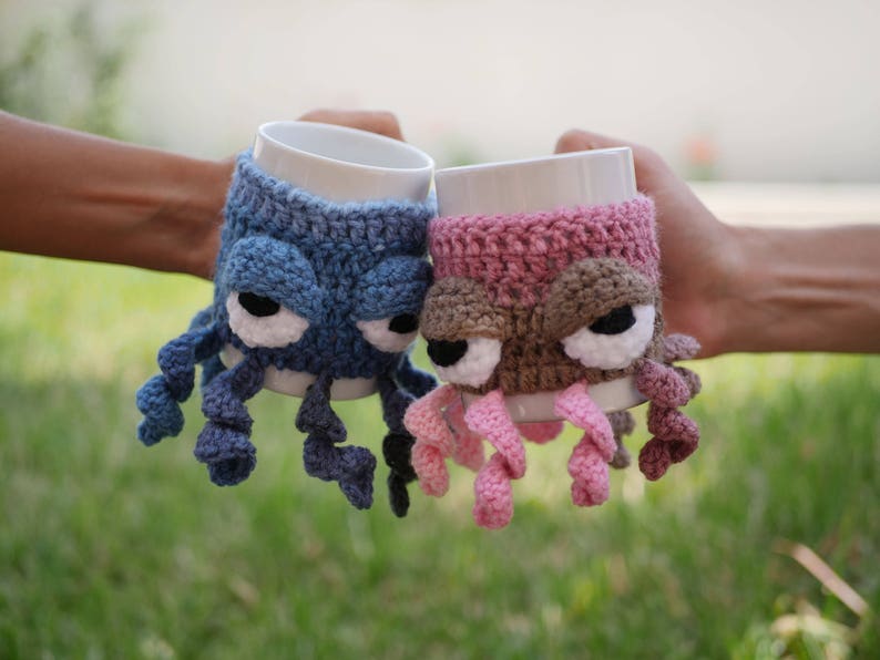 Cute Octopus Knit Tea Mug Cozy Handmade Nautical Cup Sleeve Etsy