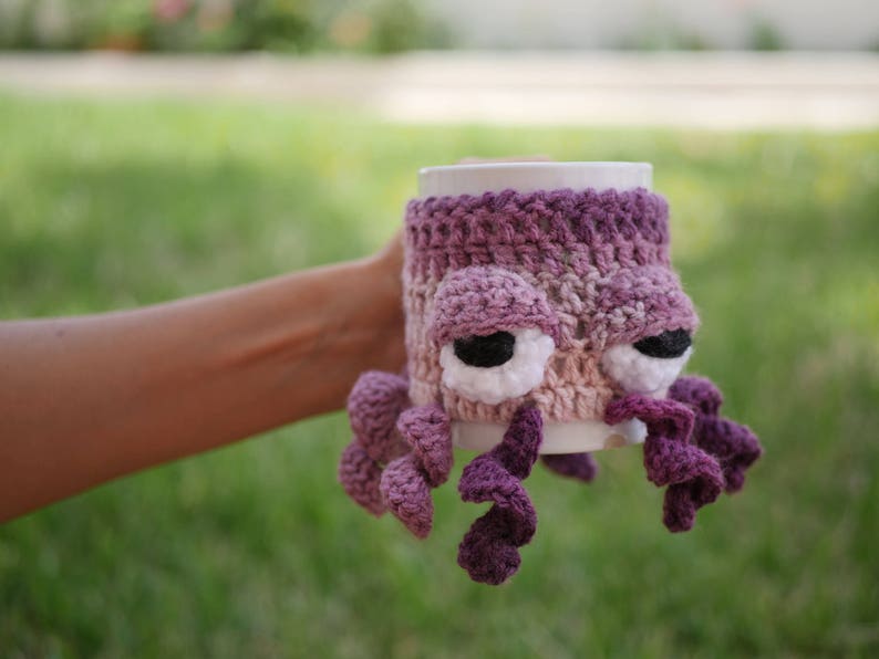 Cute Octopus Knit Tea Mug Cozy Handmade Nautical Cup Sleeve Etsy