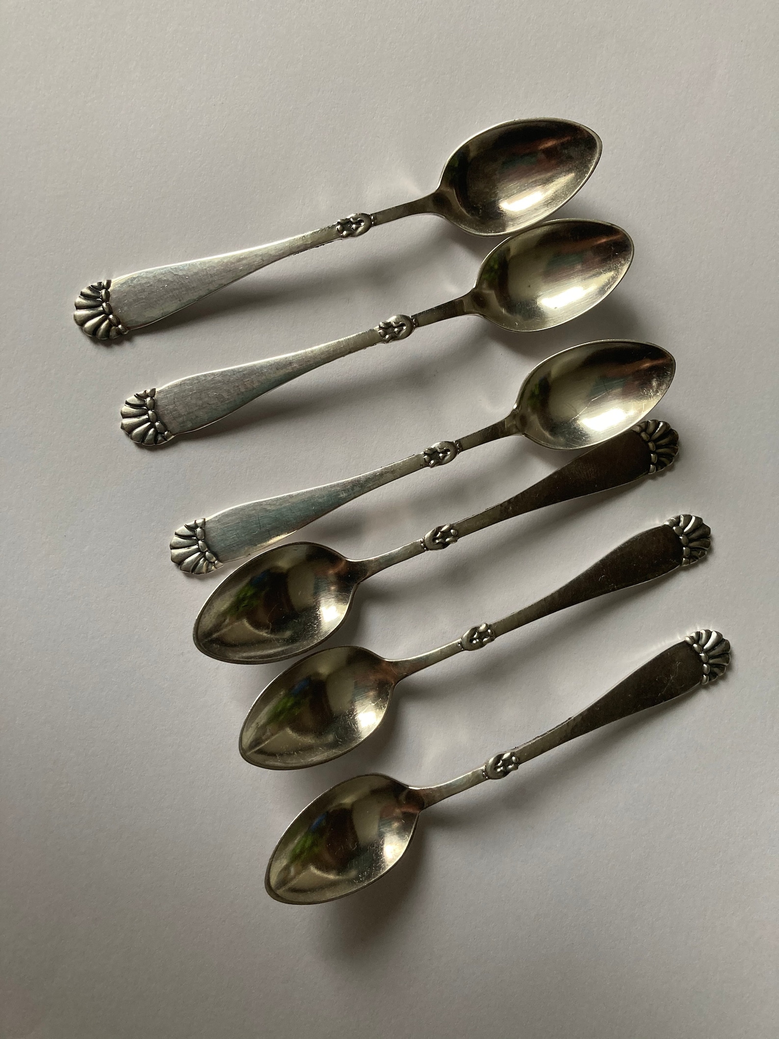 Set of 6 TEASPOONS With Engraving, Silver Plate Spoons, Tea Accessories