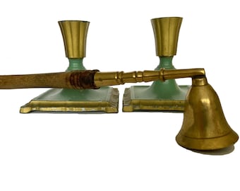 Pair of candlesticks candle holders Home decor  with snuffer made in Sweden Collectibles