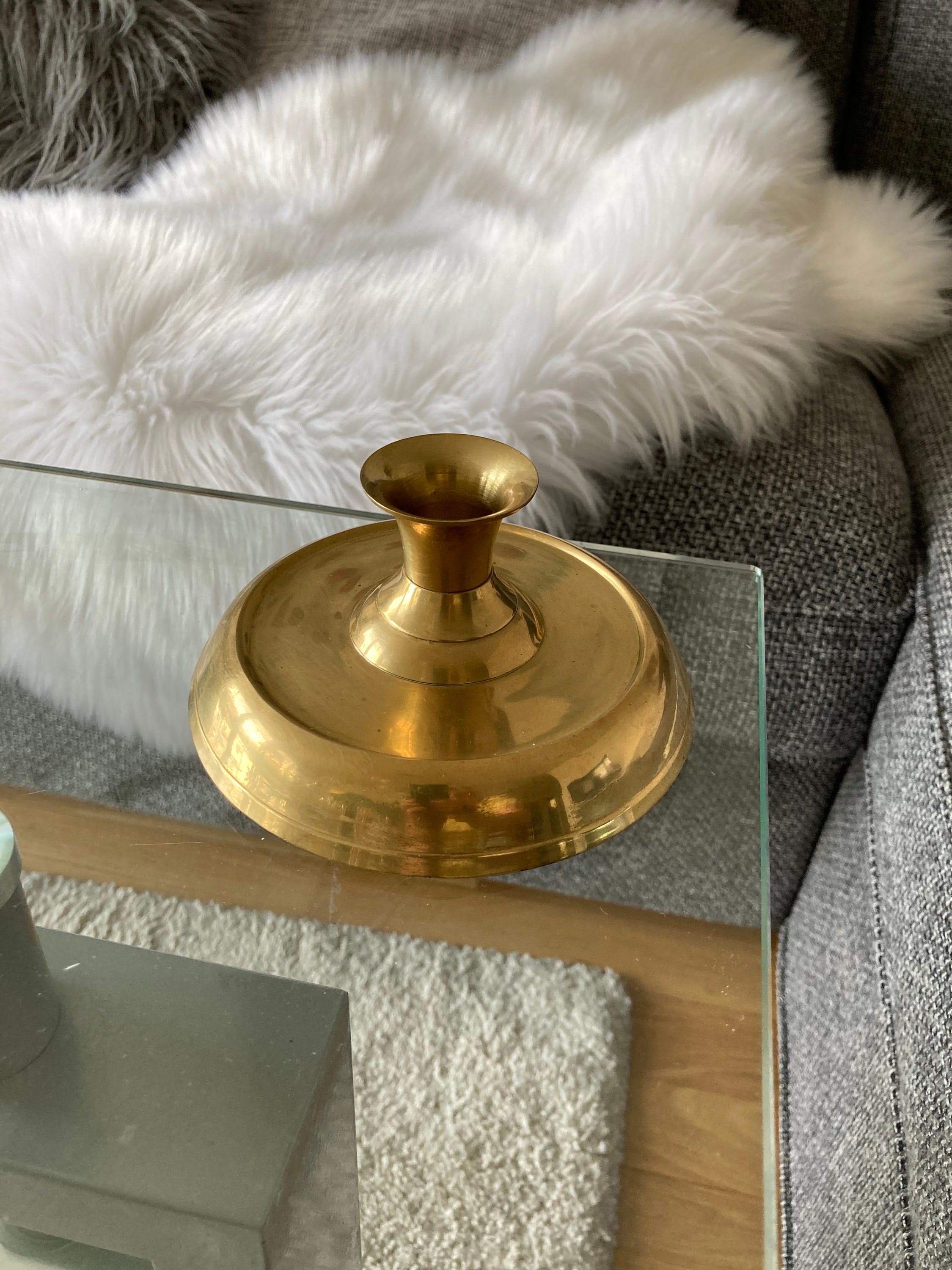 Candleholder brass Candle Snuffer Swedish item Candelabra Etsy