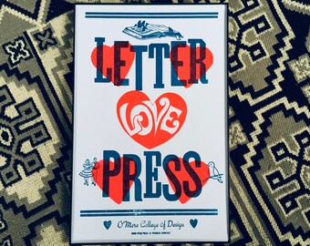Letterpress Love Original Letterpress Poster