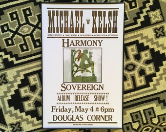 Michael Kelsh "Harmony Sovereign" Record Release Show Original Letterpress Poster