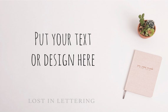 Styled Stock Photography Succulent Desk Mockup Minimalist Desk Mockup