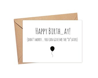 Dirty Birthday Card Etsy