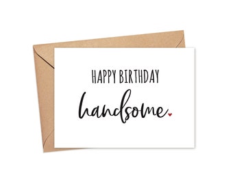 Biglietto d'auguri divertente per lui / Buon compleanno, bellissimo/a / Biglietto d'auguri per il fidanzato / Biglietto per il marito / Biglietto minimalista