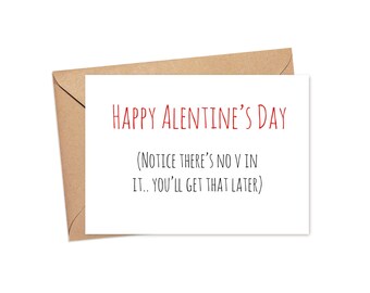 Ondeugende Valentijnsdagkaart, vuile Valentijnsdagkaart voor echtgenoot, grappige valentijnskaart voor vriend
