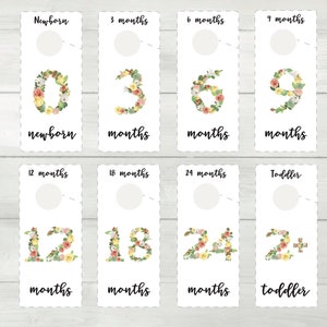 Printable Baby Closet Dividers Floral Nursery Closet | Etsy