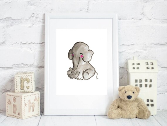Elephant Wall Art Elephant Printable Elephant Nursery Art - Etsy