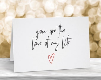 Biglietto d'amore per la mia vita / Biglietto romantico per lui/lei / Biglietto di anniversario / Biglietto di San Valentino / Biglietto d'amore minimalista