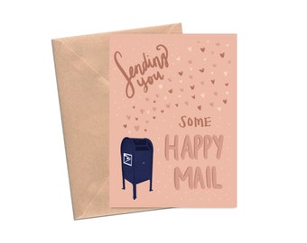Biglietto di auguri per la posta / Biglietto per pensare a te / Biglietto senza un motivo particolare / Biglietto di amicizia carino / Biglietto per la cassetta postale